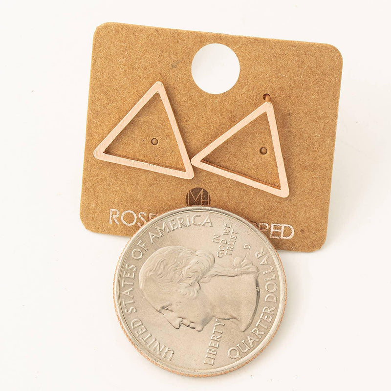 Triangle Cut Out Stud Earrings - Shop Emma's 