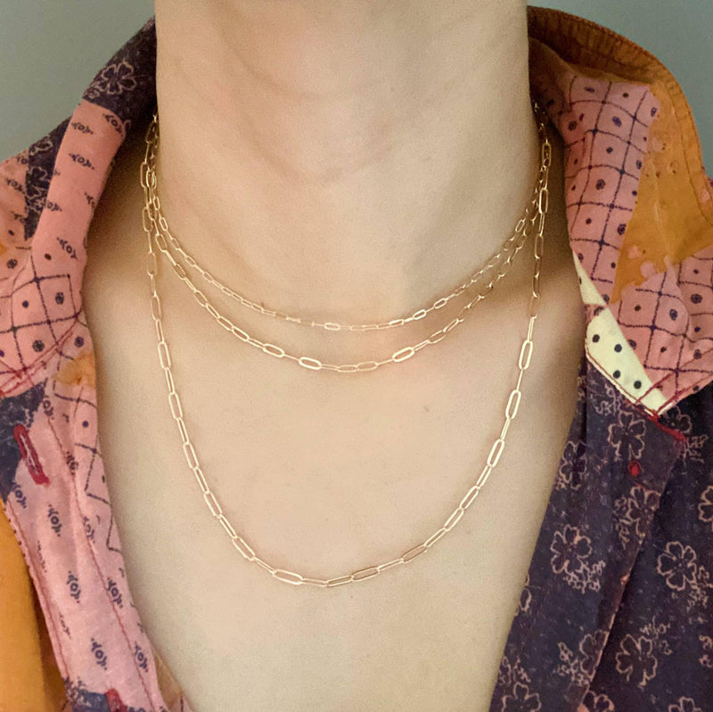 Triple The Fun Chain Link Necklace - Shop Emma's 