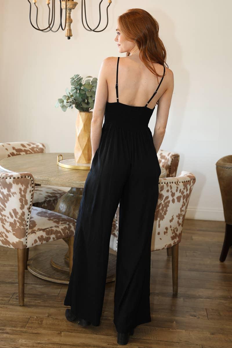 Twist Front Cut Out Jumpsuit - Shop Emma's 