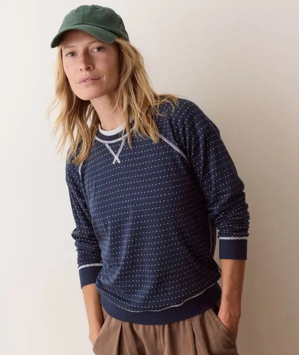 Marine Layer Juno Reversible Raglan in Twilight Stripe