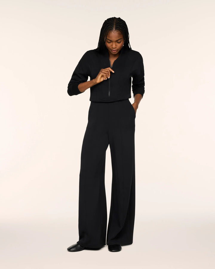 SPANX AirEssentials® Long Sleeve Shawl Collar Jumpsuit - Very Black
