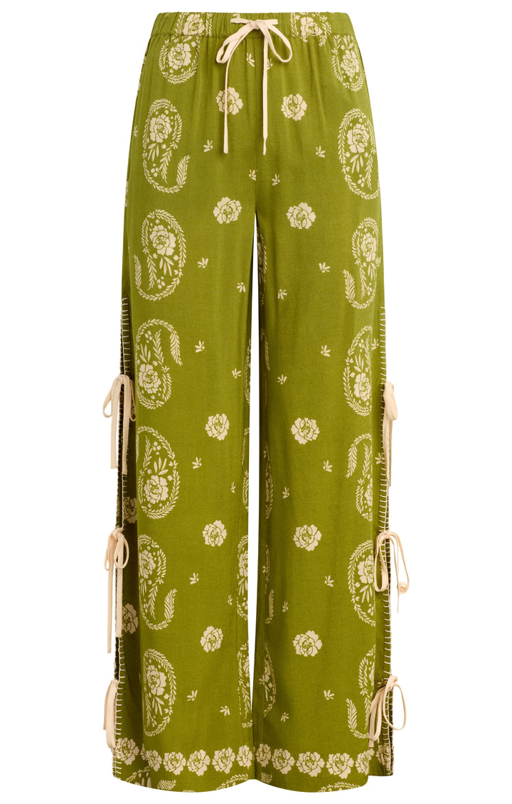Bila77 Cardin Pant in Calla Green