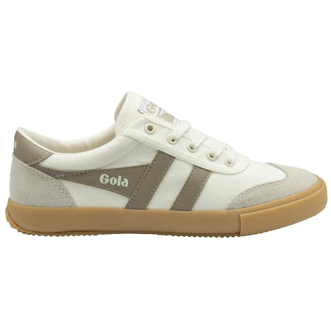 Gola Women's Badminton Plimsolls Sneakers in Off White/Feather Grey/Gum