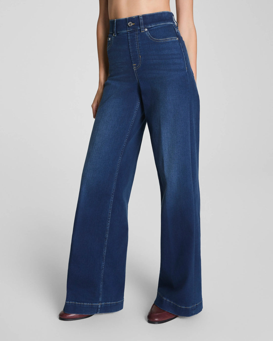 Spanxshape Everywear Wide Leg Jeans in Poseidon