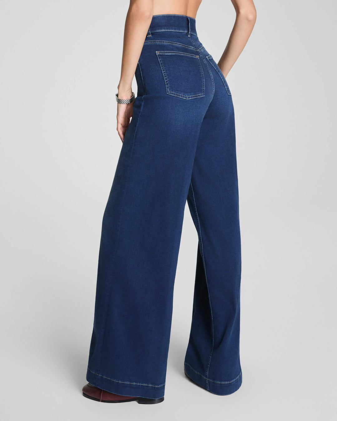 Spanxshape Everywear Wide Leg Jeans in Poseidon back