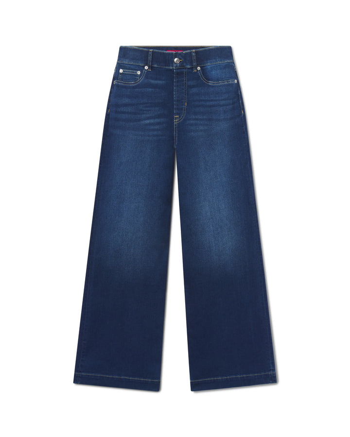 Spanxshape Everywear Wide Leg Jeans in Poseidon front