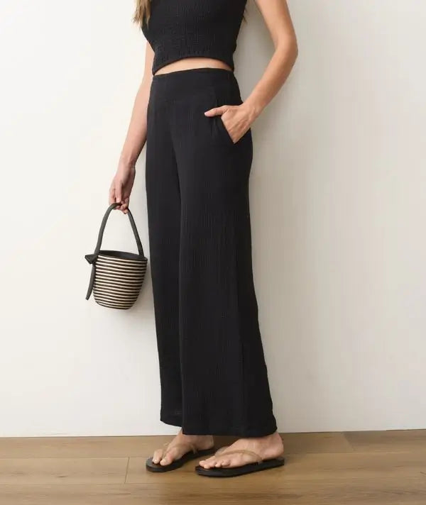 Marine Layer Isla Double Cloth Pant - Black side