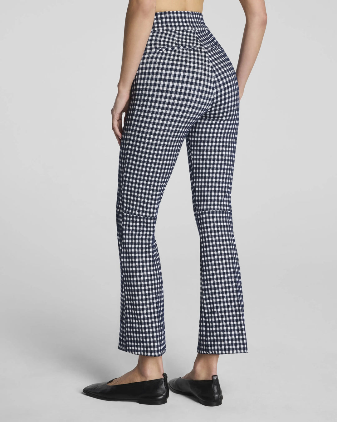 Spanx Perfectfit Ponte Kick Flare Pant With Pintuck in Gingham back