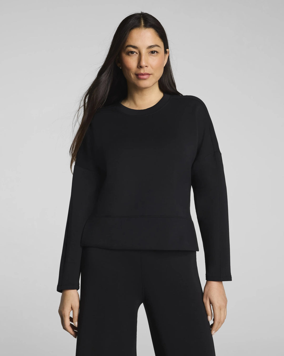 Spanx Airessentials® Crewneck Long Sleeve Top Black