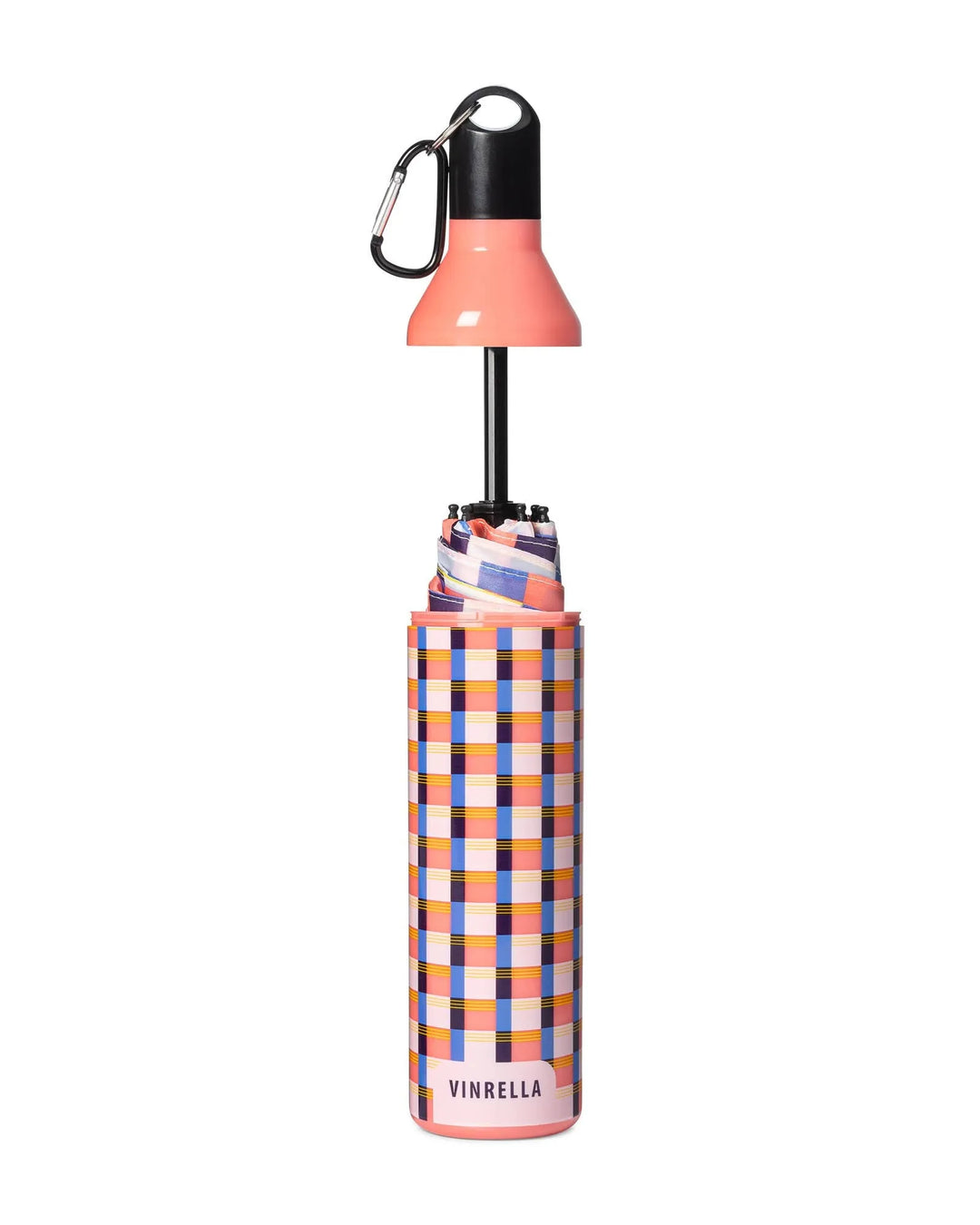 Vinrella - Gingham Pink Water Bottle Umbrella - Shop Emma's 