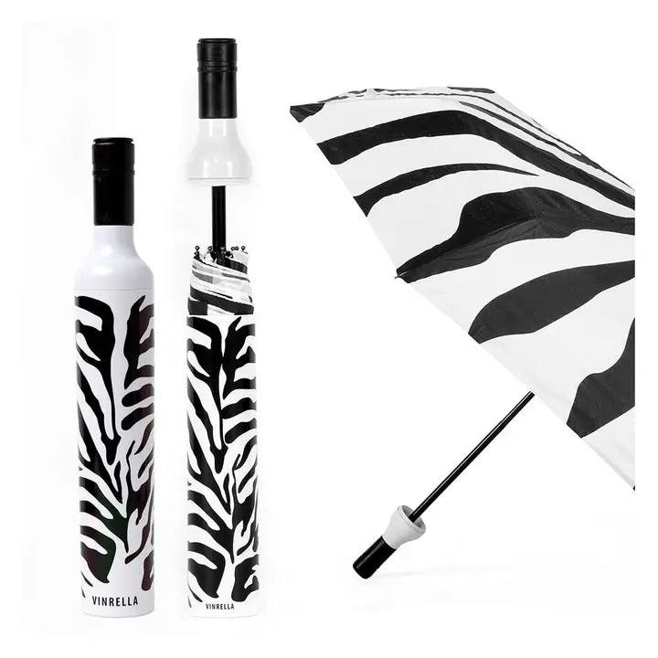 Vinrella - Zebra Bottle Umbrella - Shop Emma's 