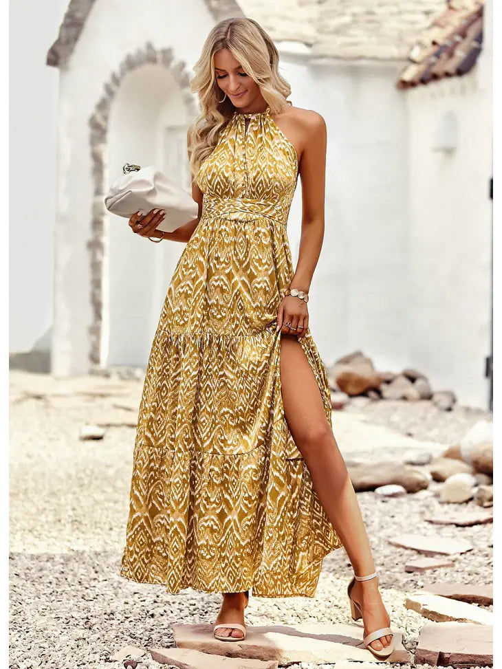 Western Maxi Dress pic 2 - Emma's Boutique Yellow