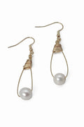 Wire Wrapped Dangle Pearl Earrings - Shop Emma's 