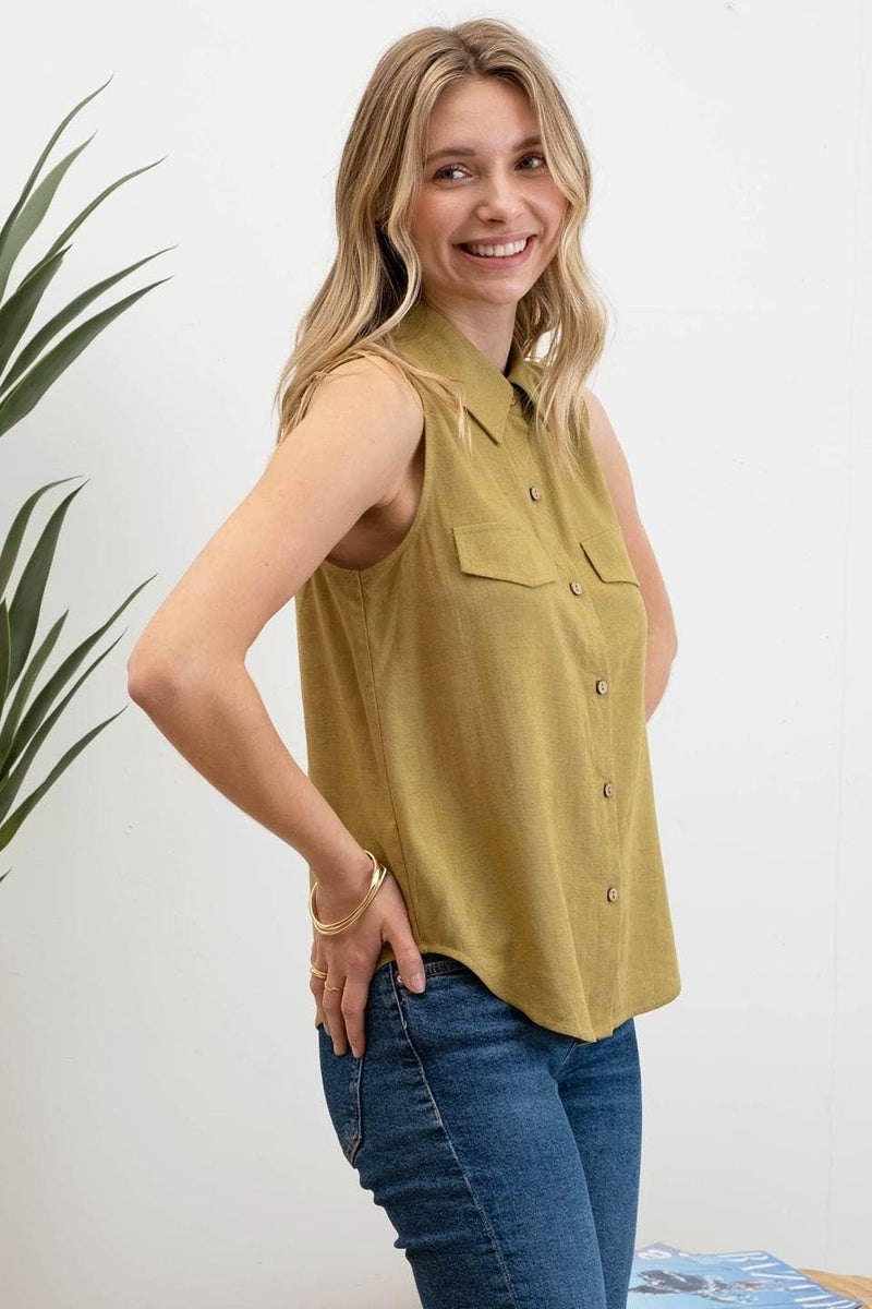 Women's Collared Button Down Shirt - Shop Emma's 