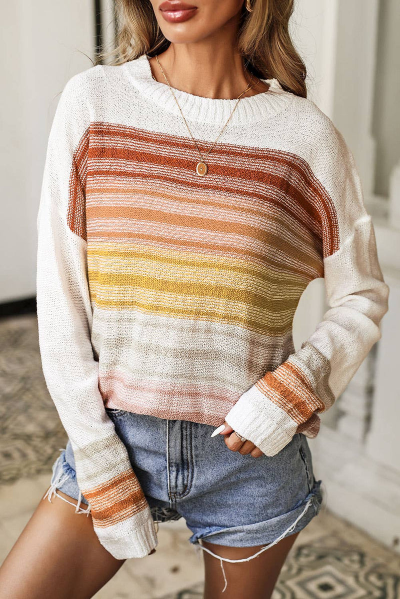 Stripe Long Sleeve Sweater