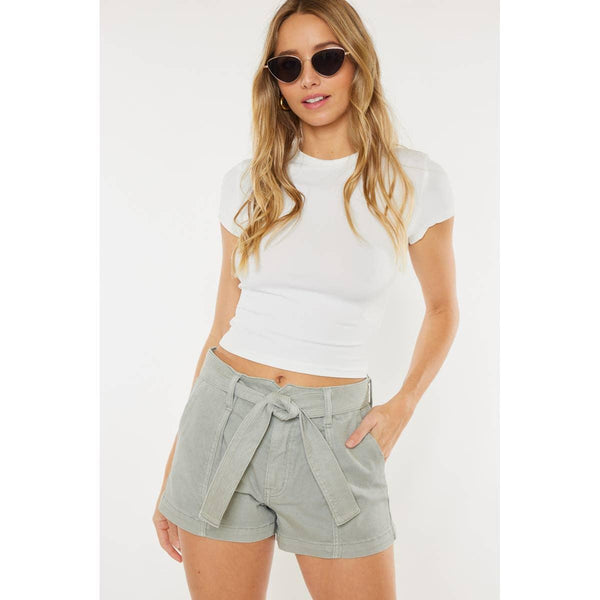 High Rise Belt Shorts - Shop Emma's 