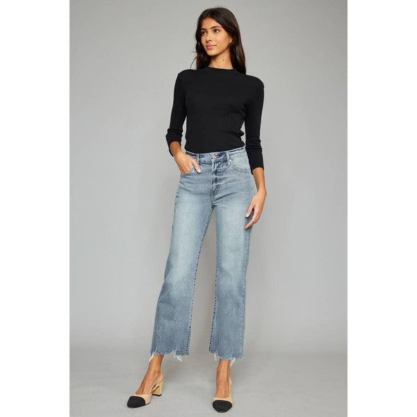 High Rise Slim Wide Leg Jean - Shop Emma's 