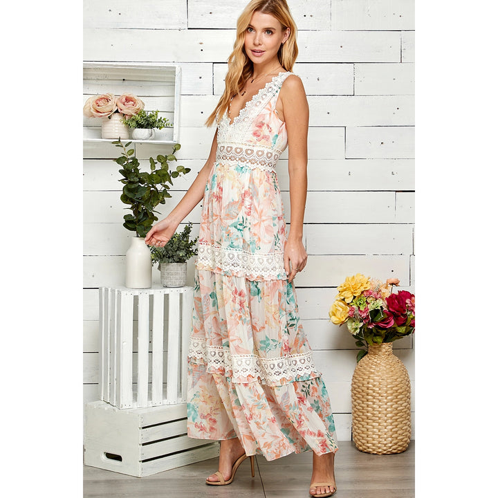 Lace floral maxi dress - Shop Emma's 