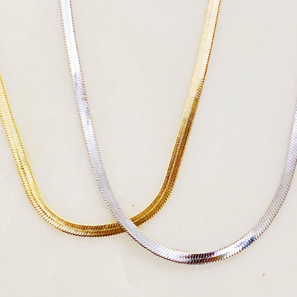 Simply Herringbone Chain Necklace - Shop Emma's 