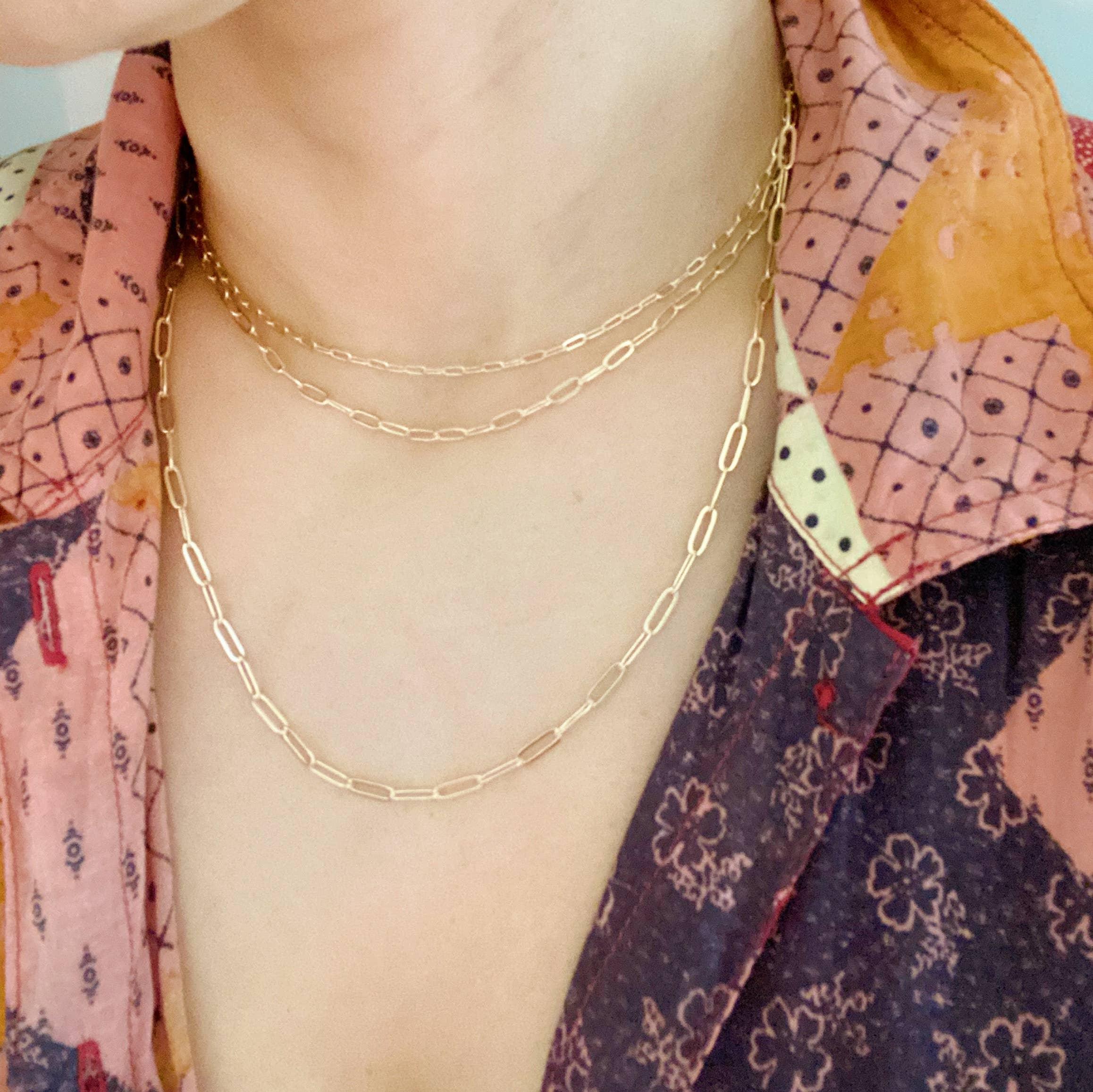 Triple The Fun Chain Link Necklace – Fast Shipping